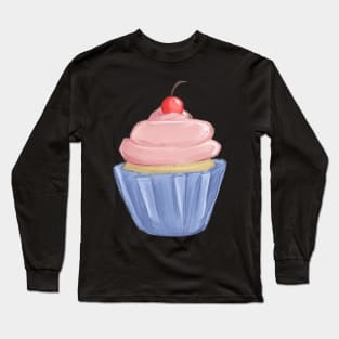 Pretty Pink Cupcake Long Sleeve T-Shirt